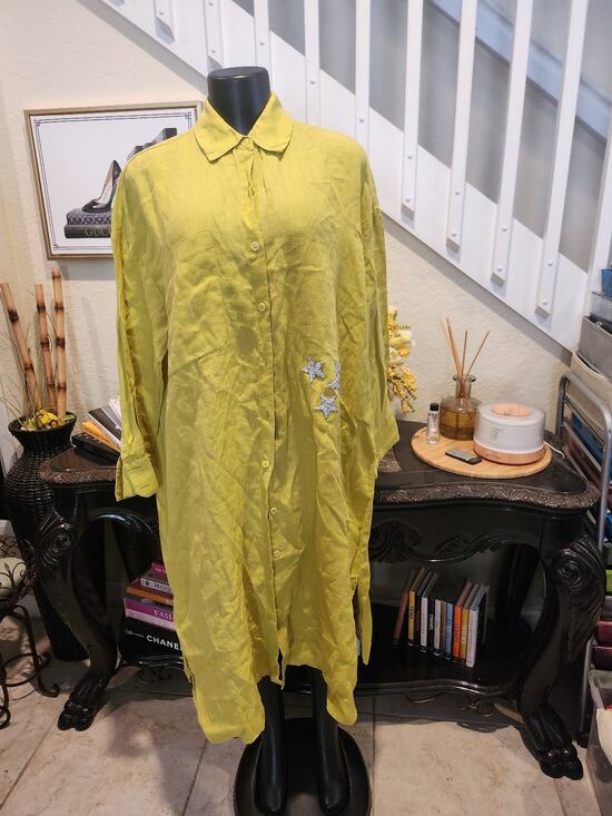 ZARA Dresses & Skirts - Zara oversized long linen dress size S